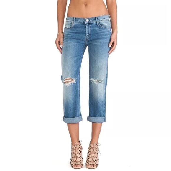Mother The Pretender Crop & Roll Jeans - Wild Thing Size 27 554T - Picture 1 of 12